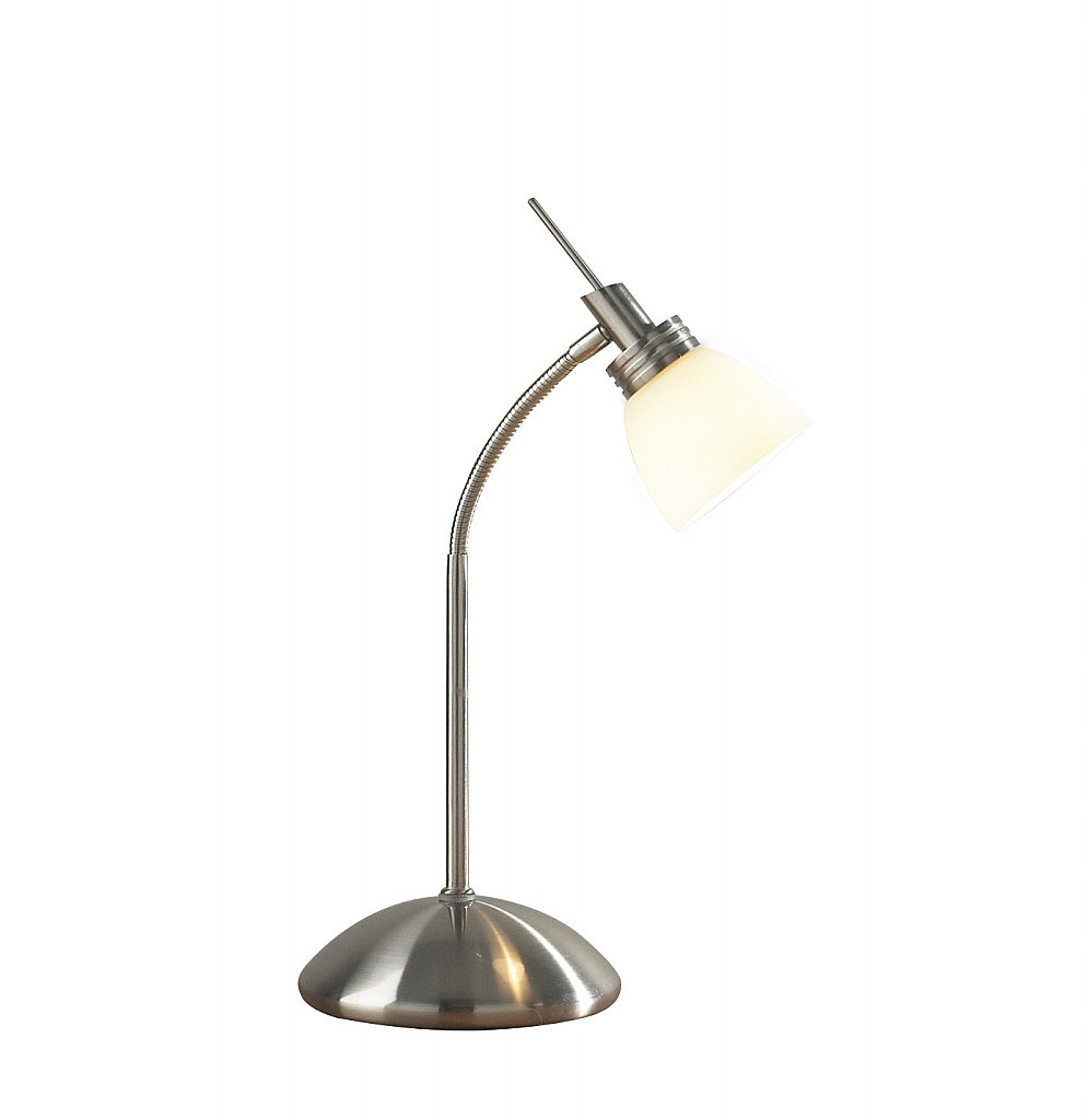 Dar Lighting - Agean Touch Table Lamp in Satin Chrome Dar Lighting - Agean Touch Table Lamp in Satin Chrome