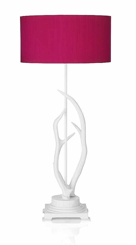 Dar Lighting - Antler Table Lamp complete with Hot Pink Shade Dar Lighting - Antler Table Lamp complete with Hot Pink Shade