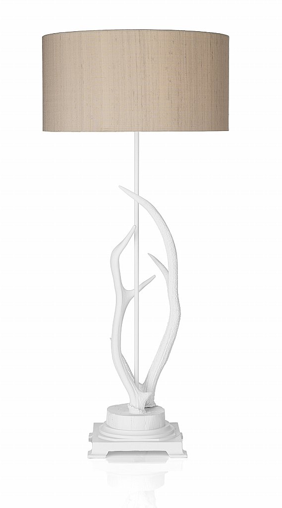 Dar Lighting - Antler Table Lamp complete with Taupe Shade Dar Lighting - Antler Table Lamp complete with Taupe Shade