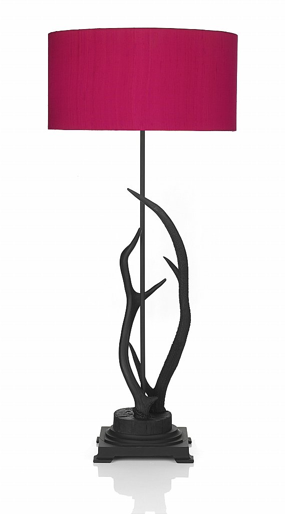 Dar Lighting - Antler Table Lamp complete with Hot Pink Shade Dar Lighting - Antler Table Lamp complete with Hot Pink Shade