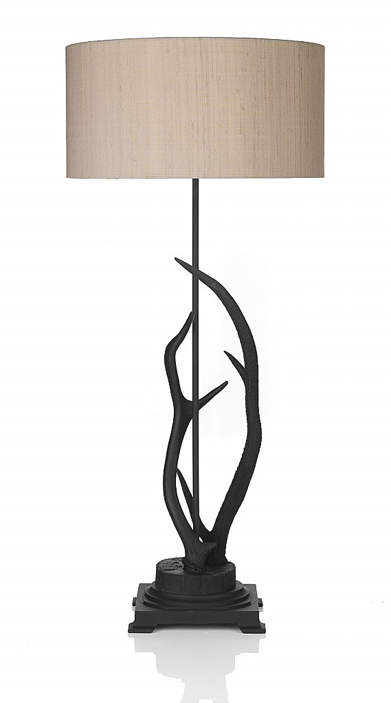 Dar Lighting - Antler Table Lamp complete with Taupe Shade Dar Lighting - Antler Table Lamp complete with Taupe Shade
