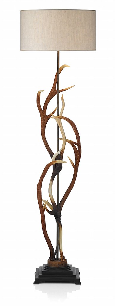 Dar Lighting - Antler Floor Lamp complete with Taupe Shade Dar Lighting - Antler Floor Lamp complete with Taupe Shade