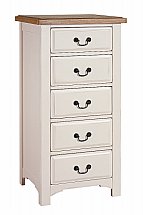 Vale Furnishers - Bedrooms - Chateaux Five Drawer Tall Chest