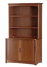 Nathan - Teak Collection Editions Tambour Workstation Desk with Open Top