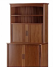 Nathan - Teak Collection Editions Tambour Workstation Desk with Tambour Top