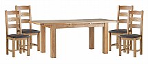 Vale Furnishers - Dorking 5ft Extending Dining Table and Four Chairs Set