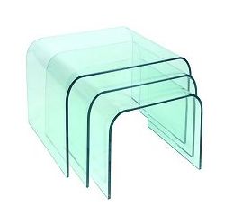 Vale Furnishers - Glass Nest of Tables 