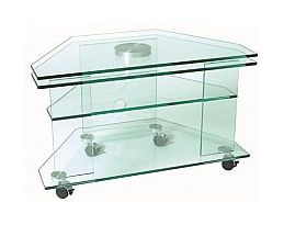 Vale Furnishers - Glass TV Table with Turning Plate