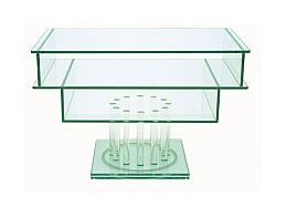 Vale Furnishers - Glass Rotating TV, Video and DVD Stand 