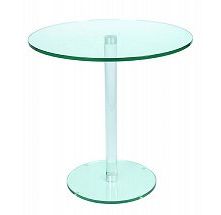 Vale Furnishers - Glass Circular Occasional Table 