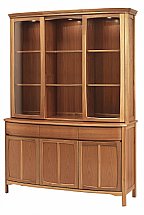 Nathan - Teak Collection Shades Display Top Unit with Glass Doors