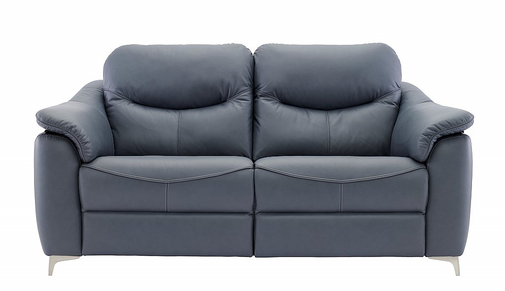 Sleek Leather Reclining Sofa