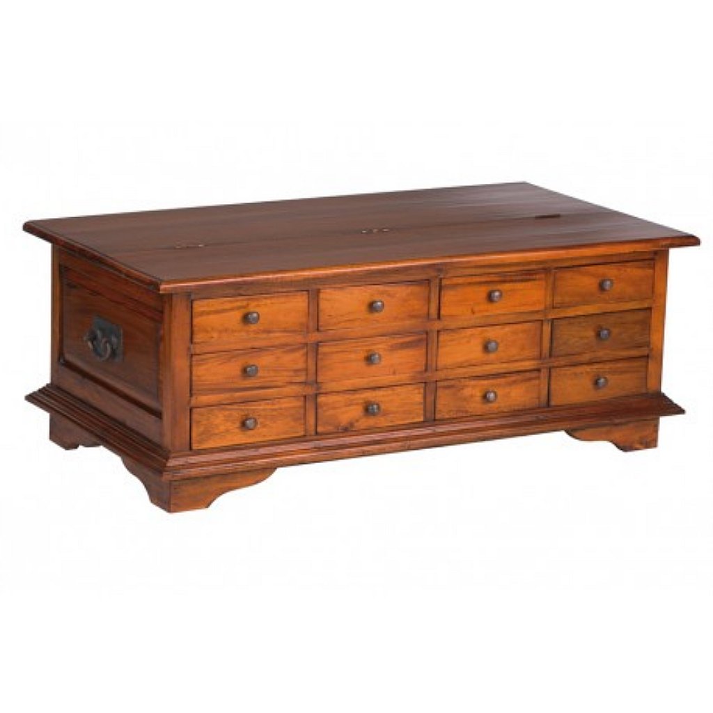 Mahogany Village 12 Drawer Coffee Table