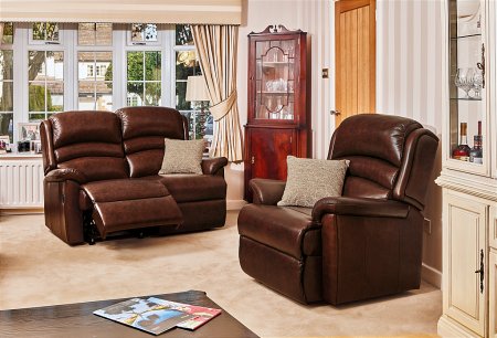 Sherborne - Olivia Standard Leather 2 Seater Recliner Sofa