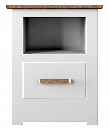 Hill and Hunter - Modo 1 Drawer Open Shelf Bedside