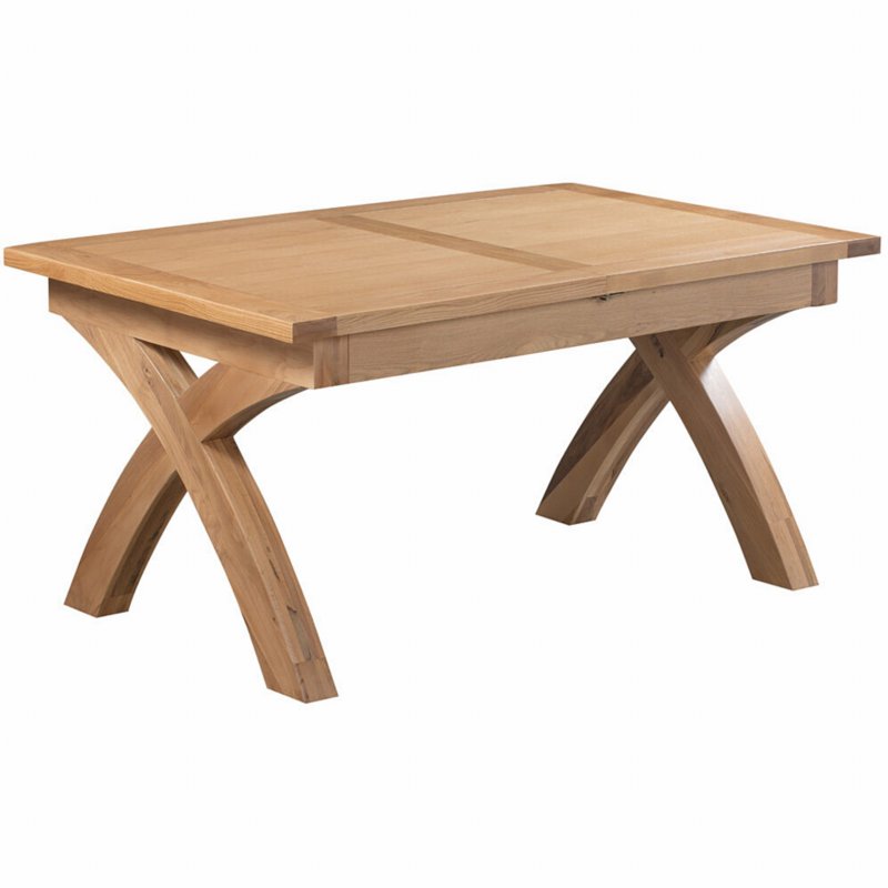 Webb House - Dorset Oak Cross Legged Extending Dining Table