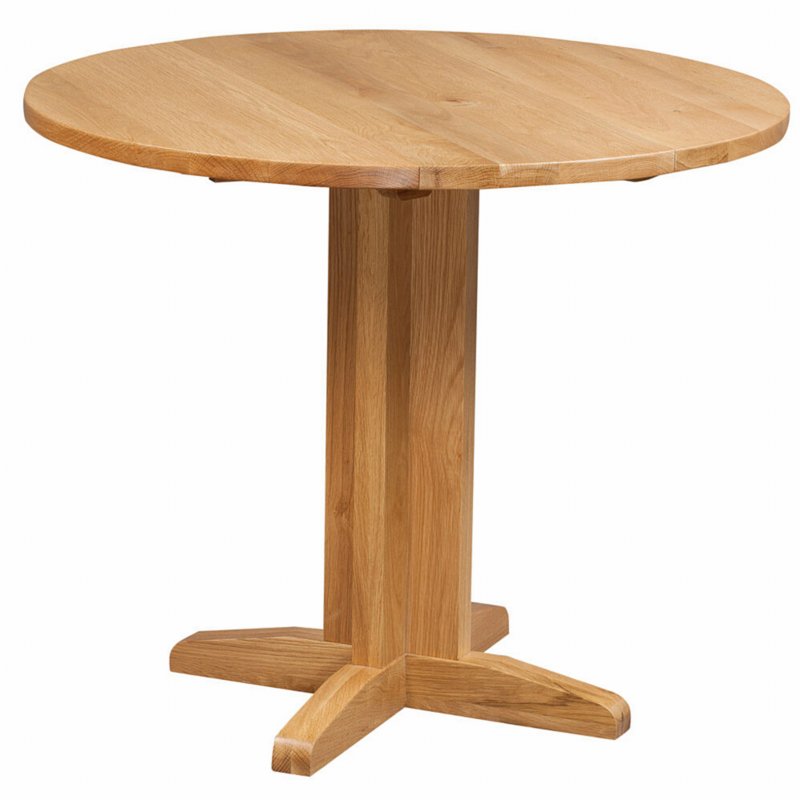 Webb House - Dorset Oak Round Drop Leaf Dining Table 