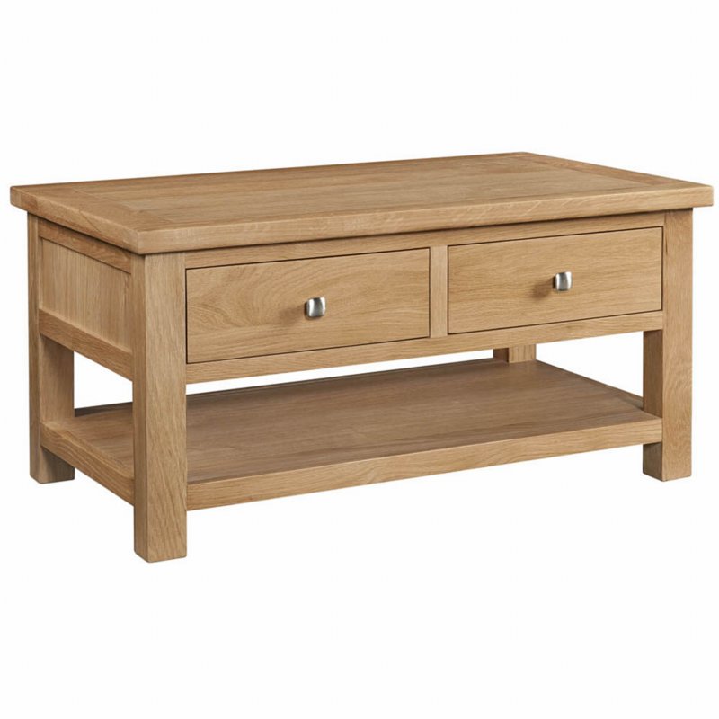 Webb House - Dorset Oak Coffee Table With 2 Drawers