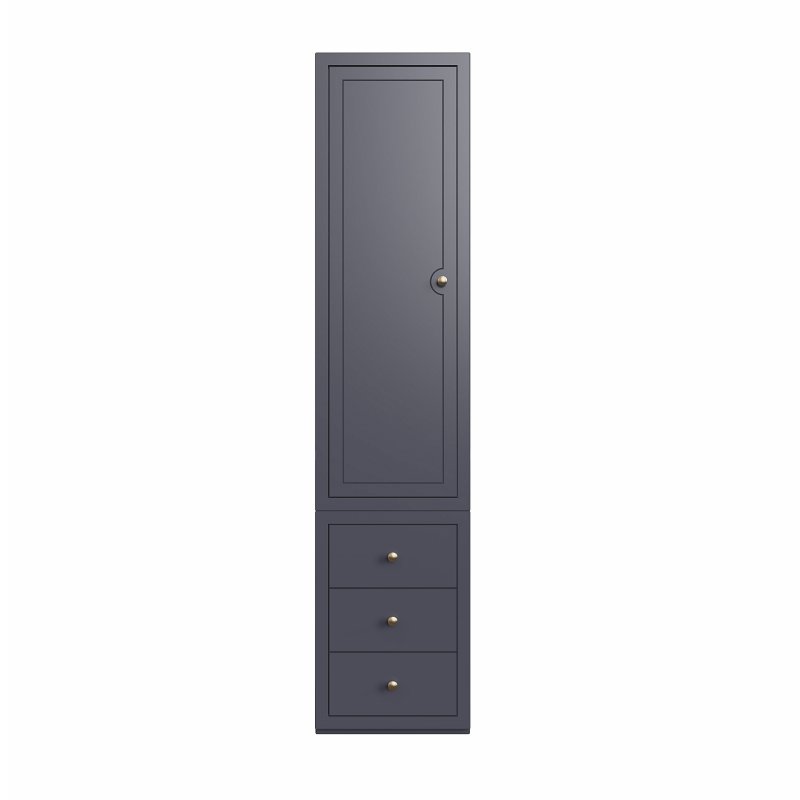 Hill and Hunter - Formby Bedroom 50cm Narrow 1 Door 3 Draw Robe