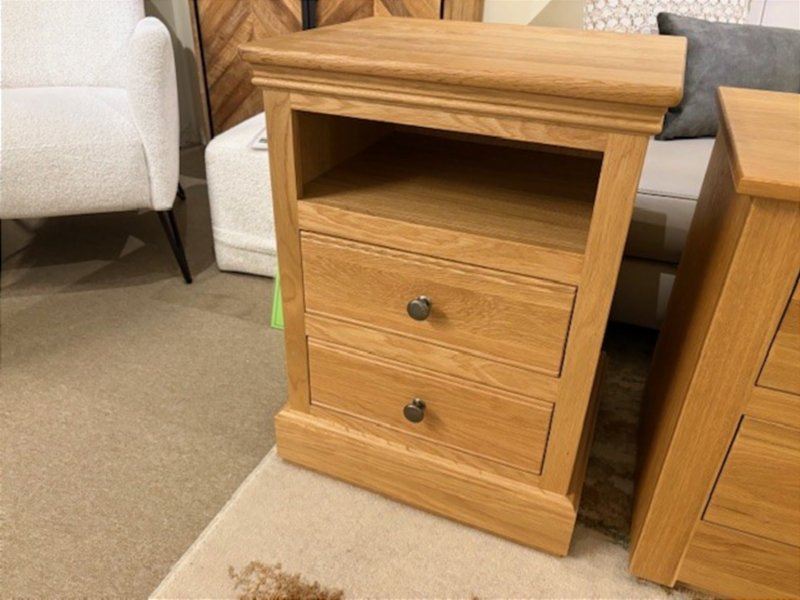Hill and Hunter - Arlington 2 Drawer Open Shelf Bedside