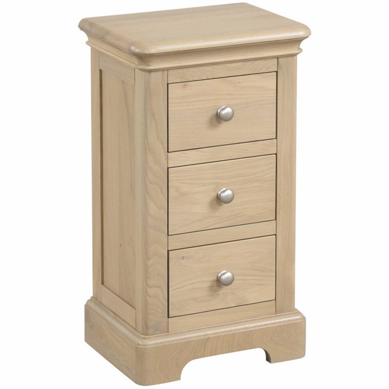 Webb House - Lydford Oak 3 Drawer Compact Bedside