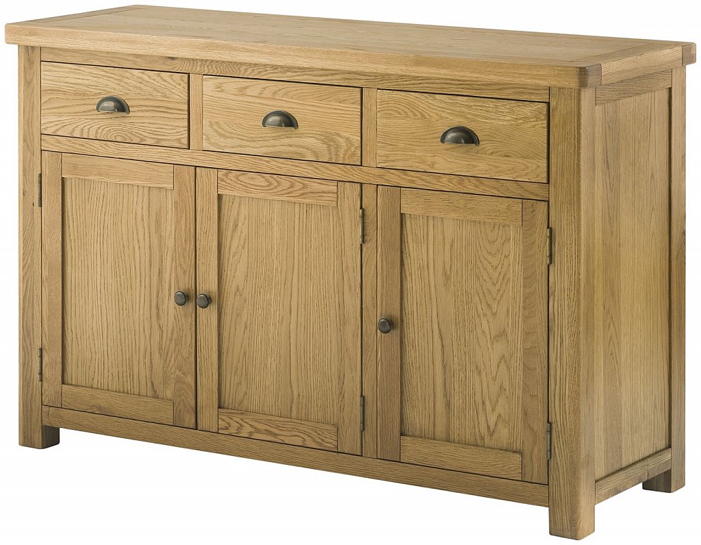 Classic Furniture Portland Grand 3 Door Sideboard Oak