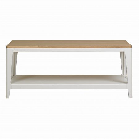 The Smith Collection - Geo Painted White Coffee Table