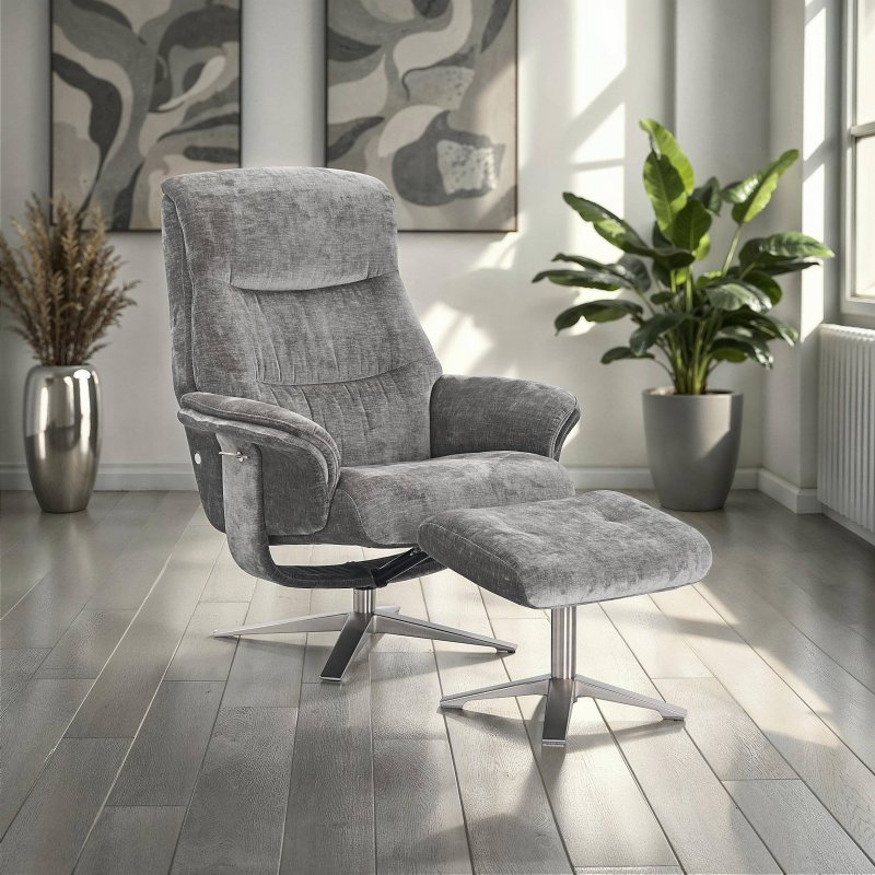 GFA - Hudson Swivel Recliner and Footstool
